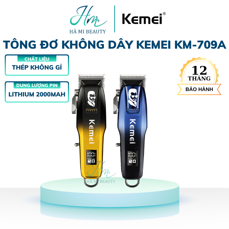 Tông đơ không dây kemei km‑709a tông đơ cắt tóc gia đình tông đơ chấn viền cho bé và nam kemei