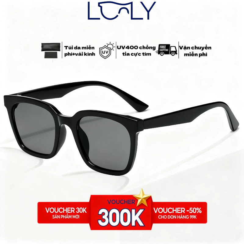 Kính râm gọng vuông nhỏ cổ điển phong cách Hàn Quốc mới, một món đồ thời trang của người nổi tiếng. Kính râm LCLY LY141