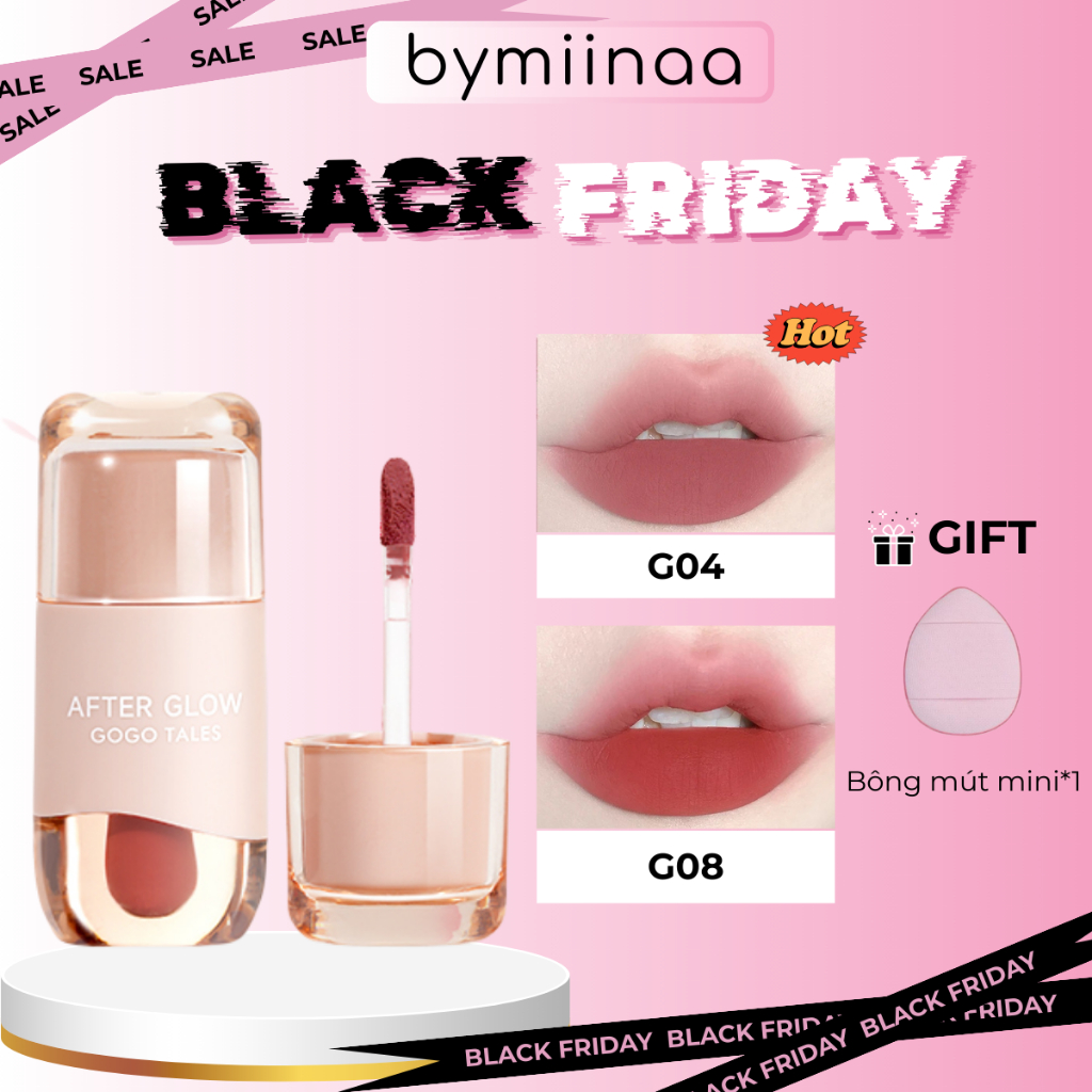 Son Kem GOGOTALES After Glow Vỏ Xám Hồng Dạng Bùn Đất Sét