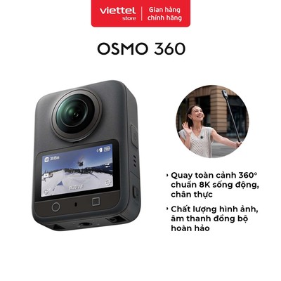 Camera Hành Động DJI Osmo 360 Cảm Biến 1/1.1 inch, Quay Video 360 Độ Đột Phá Chuẩn 8K (DJI O360)
