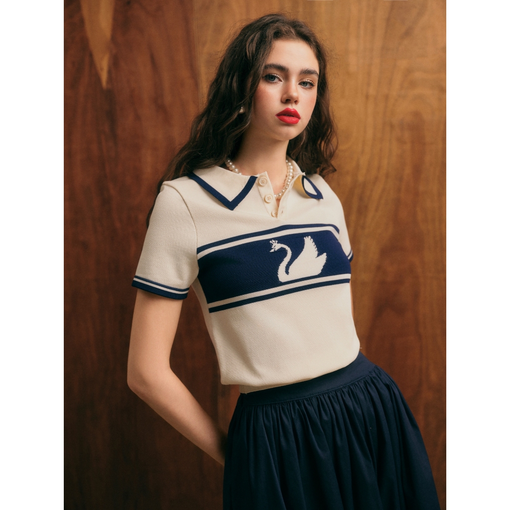 Áo Len Polo Swan 26 Knit | 4620 | Lana Official