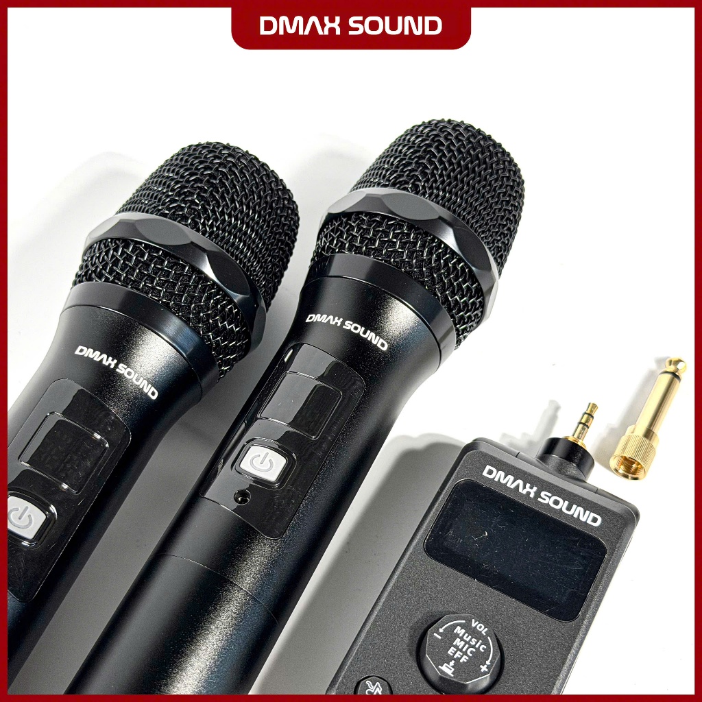 Micro Dmax Sound V2 siêu đa năng, Micro Karaoke đa năng sử dụng được cho mọi loại loa cắm vào là hát