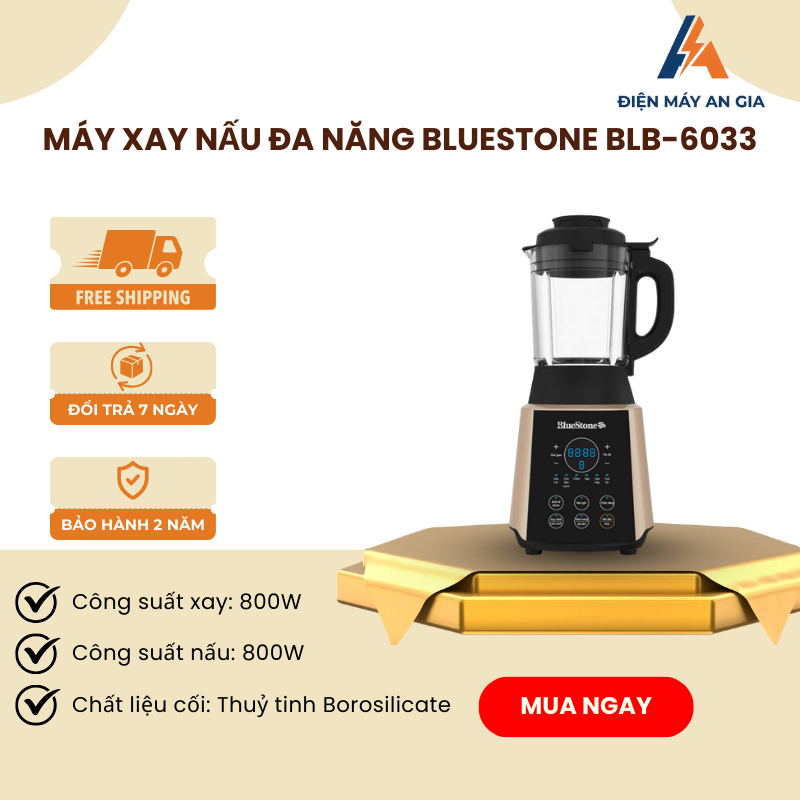 Máy Làm Sữa Hạt Đa Năng BlueStone BLB-6033 – Công Suất 800W – Cối Thủy Tinh Chịu Nhiệt – FEB