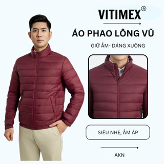  Áo Phao Lông Vũ Nam VITIMEX – Siêu Nhẹ Siêu Ấm Dáng Suông Giữ Ấm Tốt Phù Hợp Mùa Lạnh 