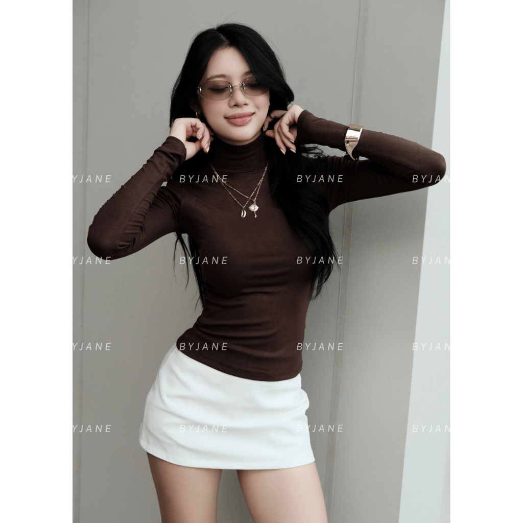 (XẢ KHO - LÓT LÔNG) Áo Thun Nữ Cổ Lọ 8p LÓT LÔNG Dài Tay Ôm Body Lót Lông Giữ Nhiệt BYJANE - 750 | BigBuy360 - bigbuy360.vn