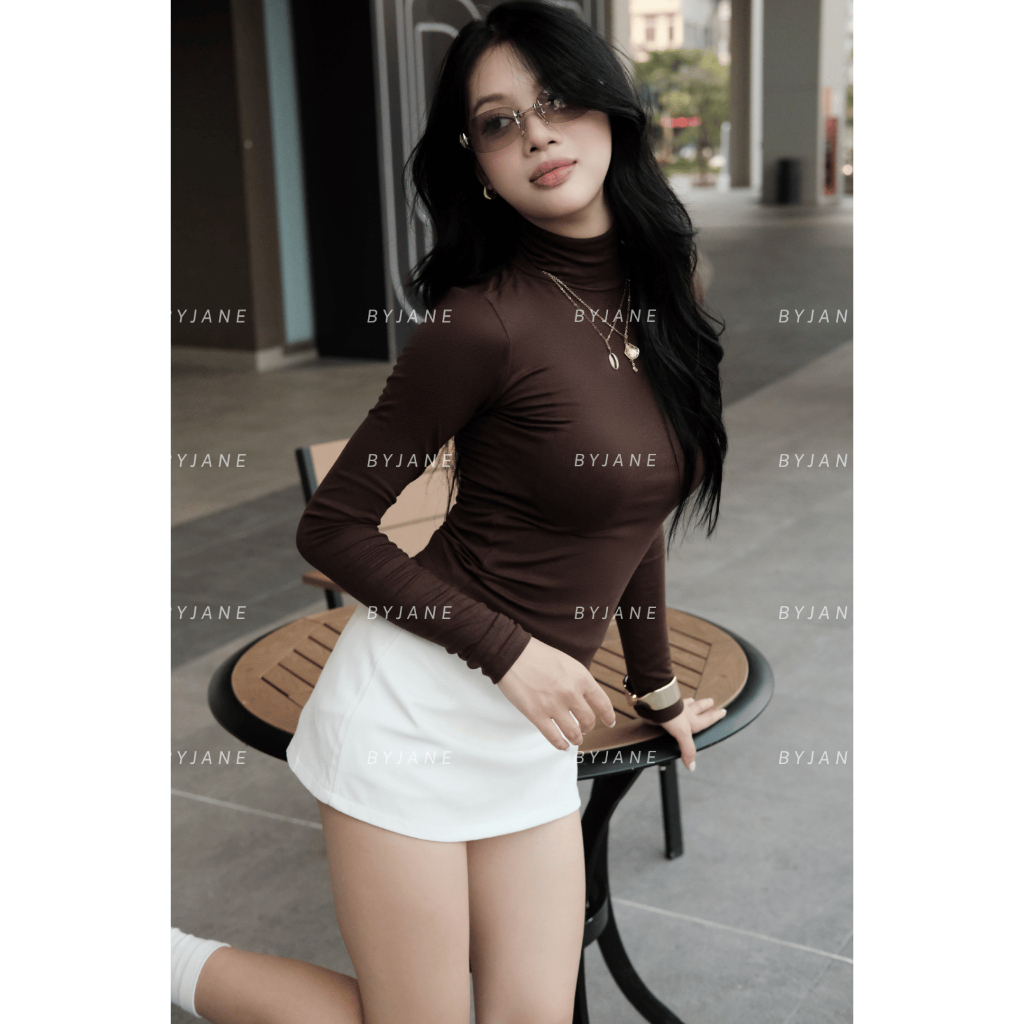 (XẢ KHO - LÓT LÔNG) Áo Thun Nữ Cổ Lọ 8p LÓT LÔNG Dài Tay Ôm Body Lót Lông Giữ Nhiệt BYJANE - 750 | BigBuy360 - bigbuy360.vn