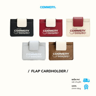 Ví Mini CEMMERY Local Brand Chính Hãng Flap Cardholder Ví Da PVC Cao Cấp 4 Ngăn 5 Màu