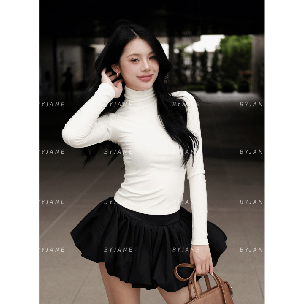 (XẢ KHO - LÓT LÔNG) Áo Thun Nữ Cổ Lọ 8p LÓT LÔNG Dài Tay Ôm Body Lót Lông Giữ Nhiệt BYJANE - 750 | BigBuy360 - bigbuy360.vn