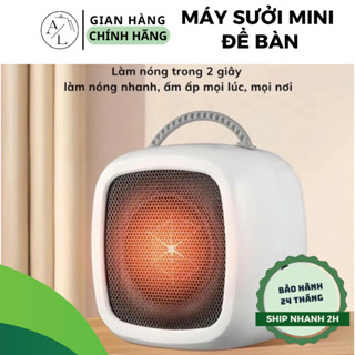 Quạt Sưởi Mini Để Bàn Công Xuất 600W Giữ Ấm Tiện Lợi Tiết Kiệm Điện - Bảo Hành 24 Tháng