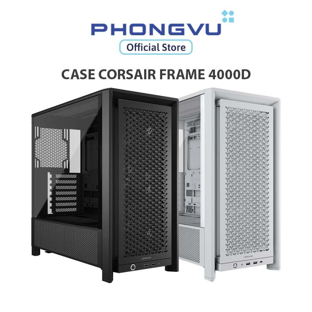 Vỏ máy tính Corsair FRAME 4000D Mid-Tower - Bảo hành 24 tháng