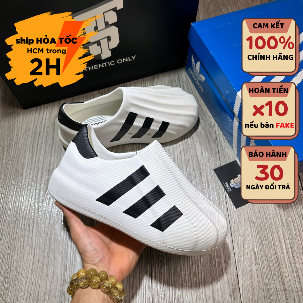 [CHÍNH HÃNG] Giày thể thao A ĐI ĐÁT A ĐI FOM SUPERSTAR WHITE BLACK HQ8750 NEW FULL BOX TAG