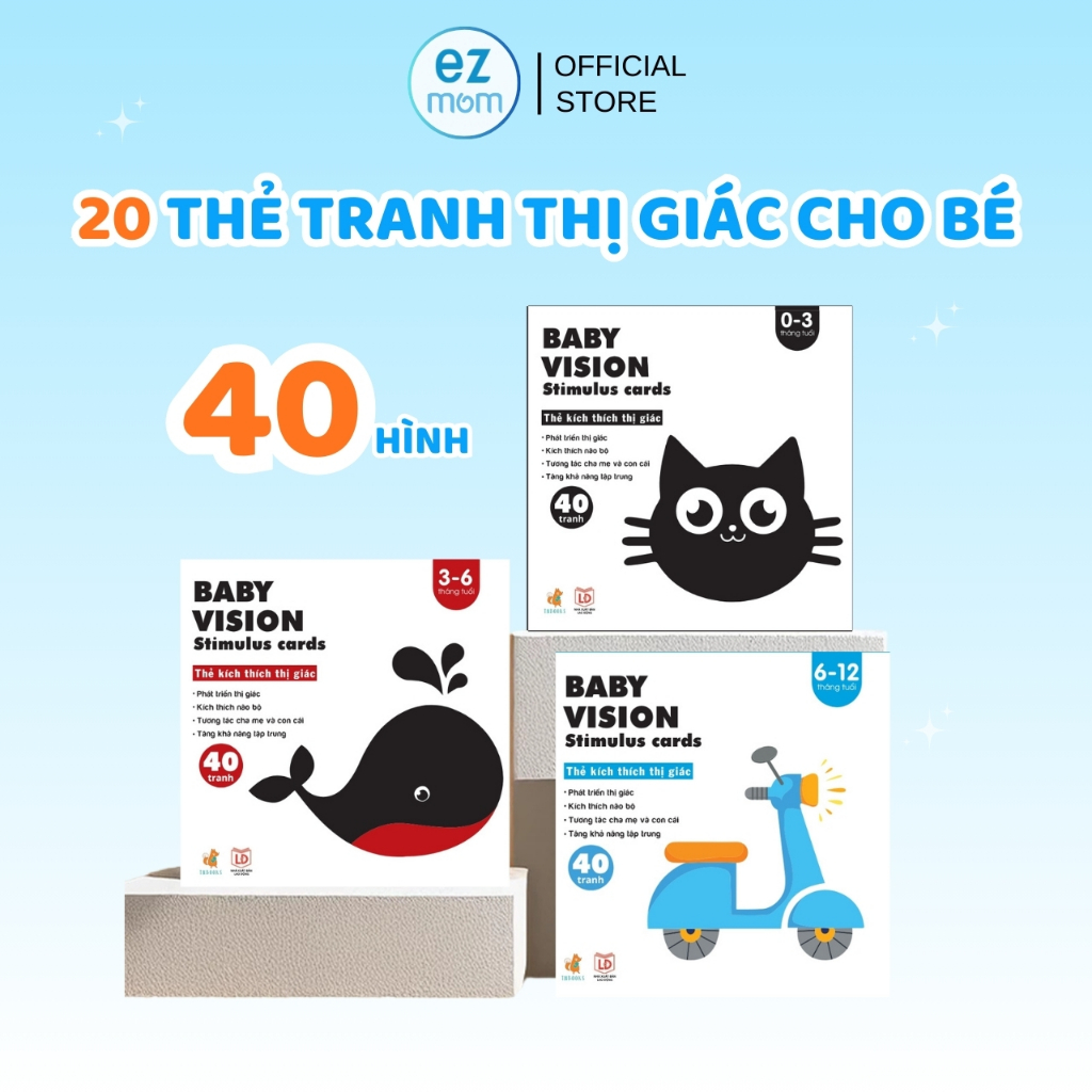 Tranh Thị Giác Cho Bé TNBOOKS - Baby Vision, Phát Triển Thị Giác Cho Bé 0-12 Tháng