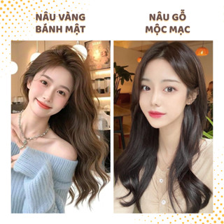  Thuốc nhuộm tóc thời trang màu NÂU LẠNH NÂU ĐEN TRÀ SỮA 61 màu chuẩn Salon không tẩy tóc kèm dụng cụ TOPCHARM - CHAMIS 