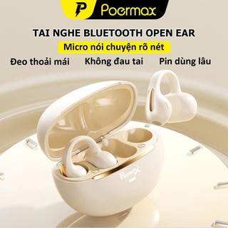  Tai nghe bluetooth Poermax M136 tai nghe không dây dạng kẹp tai thể thao có micro đàm thoại 