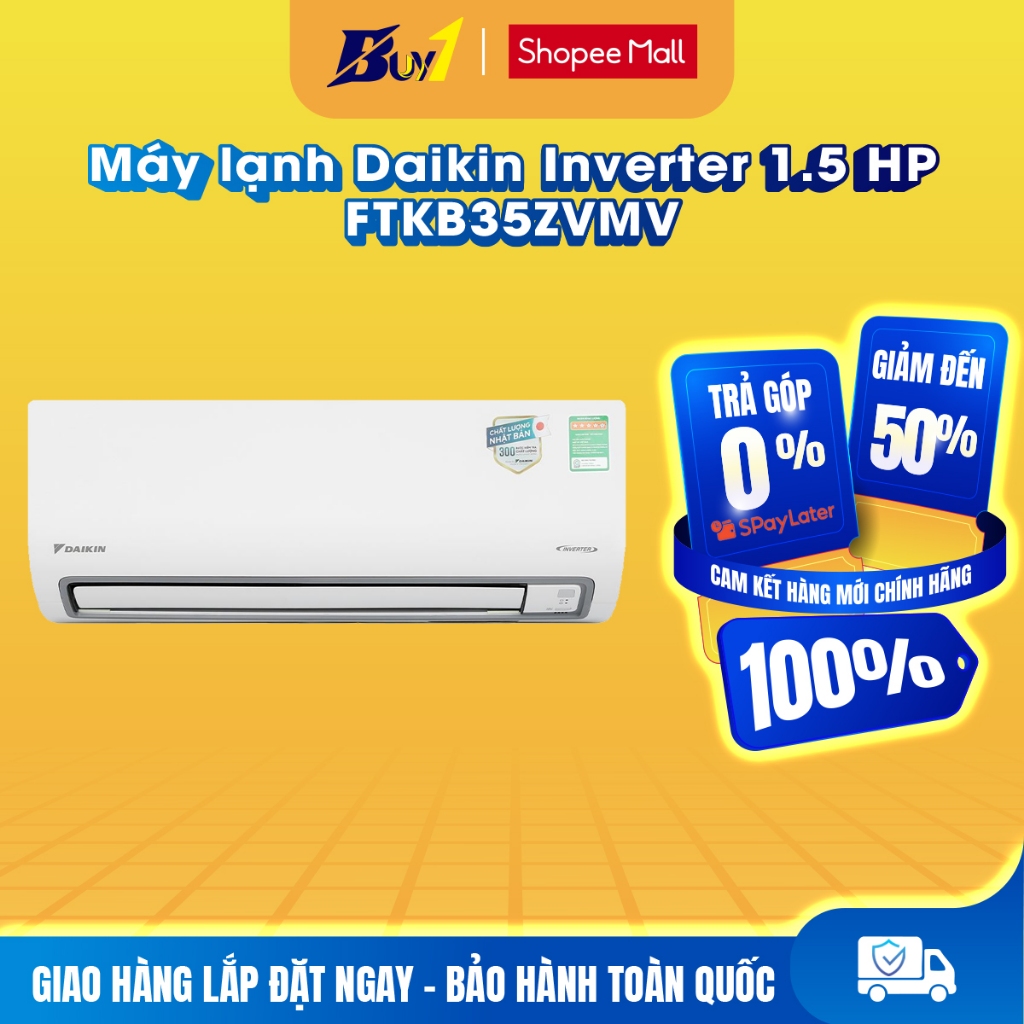 FTKB35ZVMV - Máy lạnh Daikin Inverter 1.5 HP FTKB35ZVMV - Hàng chính hãng