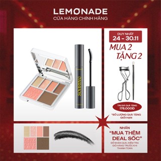  Combo Lemonade Bảng phấn mắt đa năng Aesthetic Multi-task Palette 10.8g và Chuốt mi tơi dài lâu trôi Soaring Mascara 6ml 