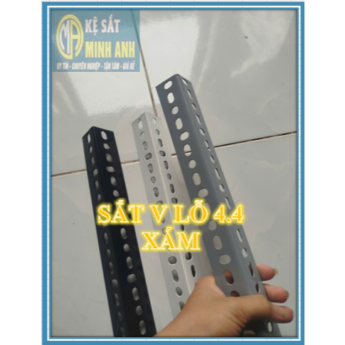Sắt V lỗ (V4 dài 2m, dày 1,6mm) Cây sắt V lỗ, V4x4, Thép V lỗ, Kệ V lỗ, Kệ V lỗ đa năng...