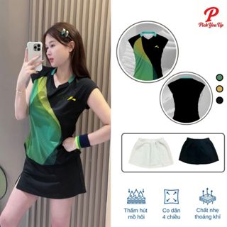  Set Áo thể thao mix chân váy form nữ A01 – Chơi Cầu Lông   Pickleball – Tôn dáng thấm hút mồ hôi tốt 