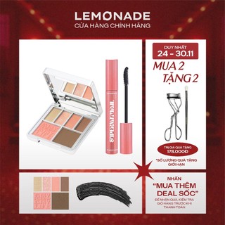 Combo Lemonade Bảng phấn mắt đa năng Aesthetic Multi-task Palette 10.8g và Chuốt mi Supernatural Mascara 7.5g 