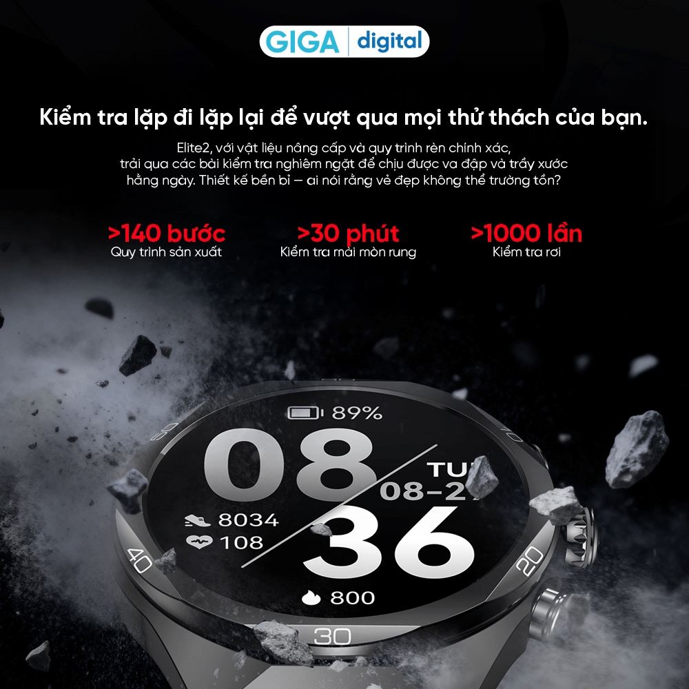 Đồng hồ thông minh Kieslect AI Elite2  - Màn hình LTPO AMOLED 1.46 inch - Tích hợp trợ lý ChatGPT - Pin 500mAh - BH 1 nă | BigBuy360 - bigbuy360.vn
