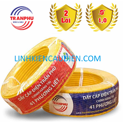 Dây Điện Trần Phú 2x0.75mm Chính Hãng - Dây Đôi Mềm Dẹt (VCm 2x0.75) - Đồng Nguyên Chất 100% [Bán Lẻ