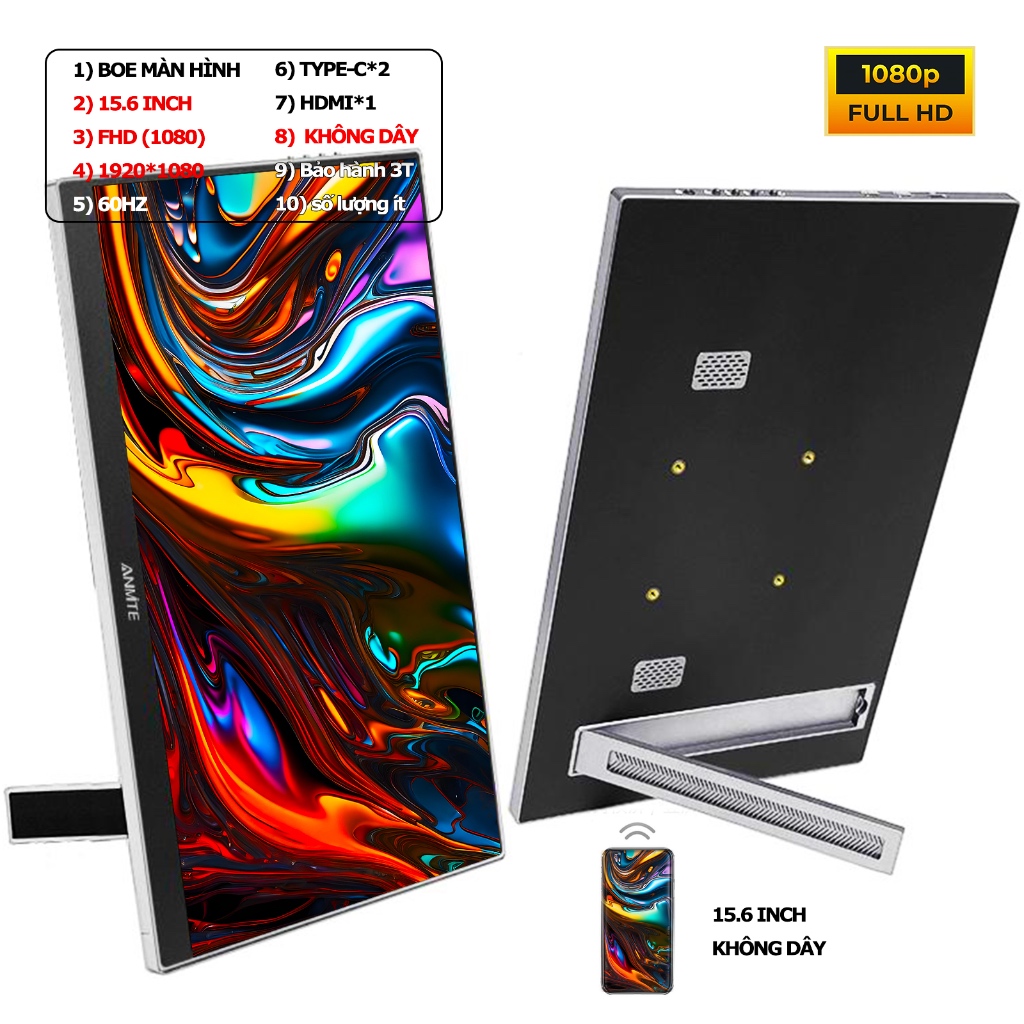 [HÀNG MỚI VỀ] BOE Màn hình di động IPS FHD không dây / Wireless Portable Monitor | BigBuy360 - bigbuy360.vn