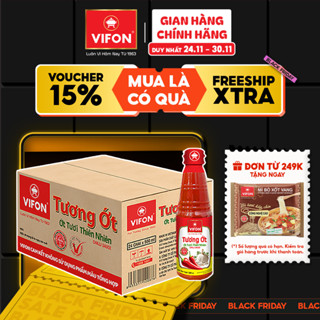   HOT 30%  Thùng 24 Tương ớt VIFON 500ml chai vị nguyên bản ớt tươi 