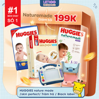  Tã Bỉm Quần Huggies Skin Care Tràm Trà Tự Nhiên Size NB60 S82 M64 L44 XL38 XXL26 | Umee Babycare 