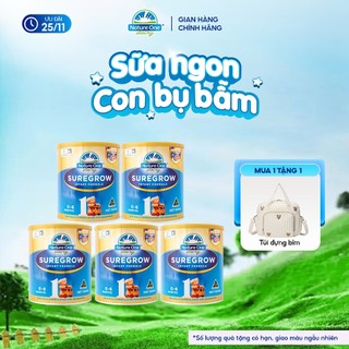 Combo 5 Hộp Sữa Bột Dinh Dưỡng SureGrow 1 – Hỗ Trợ Tiêu Hóa, Bổ Sung Lợi Khuẩn – Mát Dễ Uống – 600g Nhập Khẩu Úc