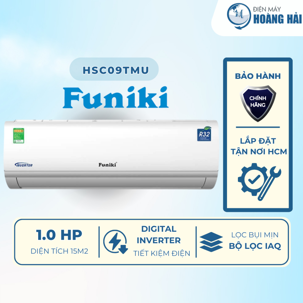 Máy lạnh Funiki HSC-09TMU | HSC-12TMU - 1HP - 1.5HP – Gas R32, Làm lạnh nhanh, chính hãng Hòa Phát