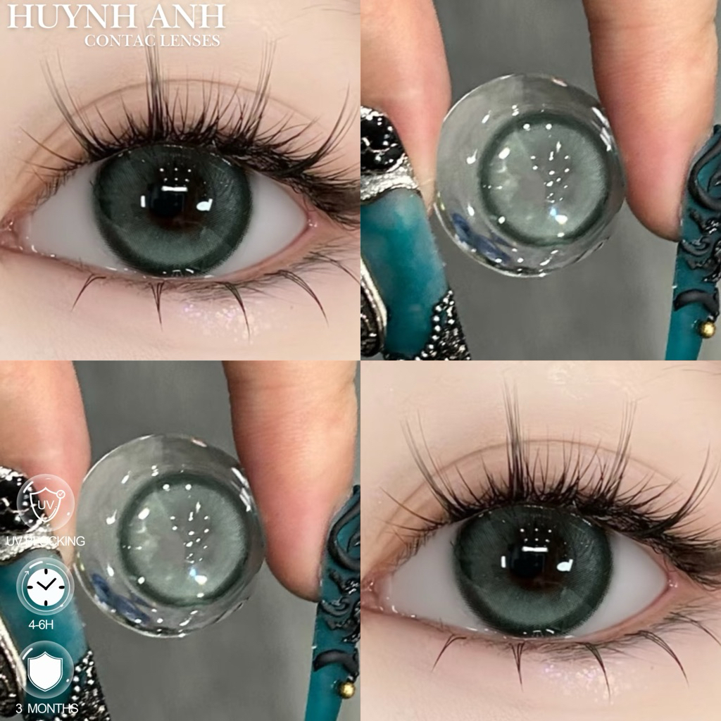 Lens Mắt Kính Áp Tròng xanh ngọc tây snake green Dia 14.2mm Gdia 13.9mm