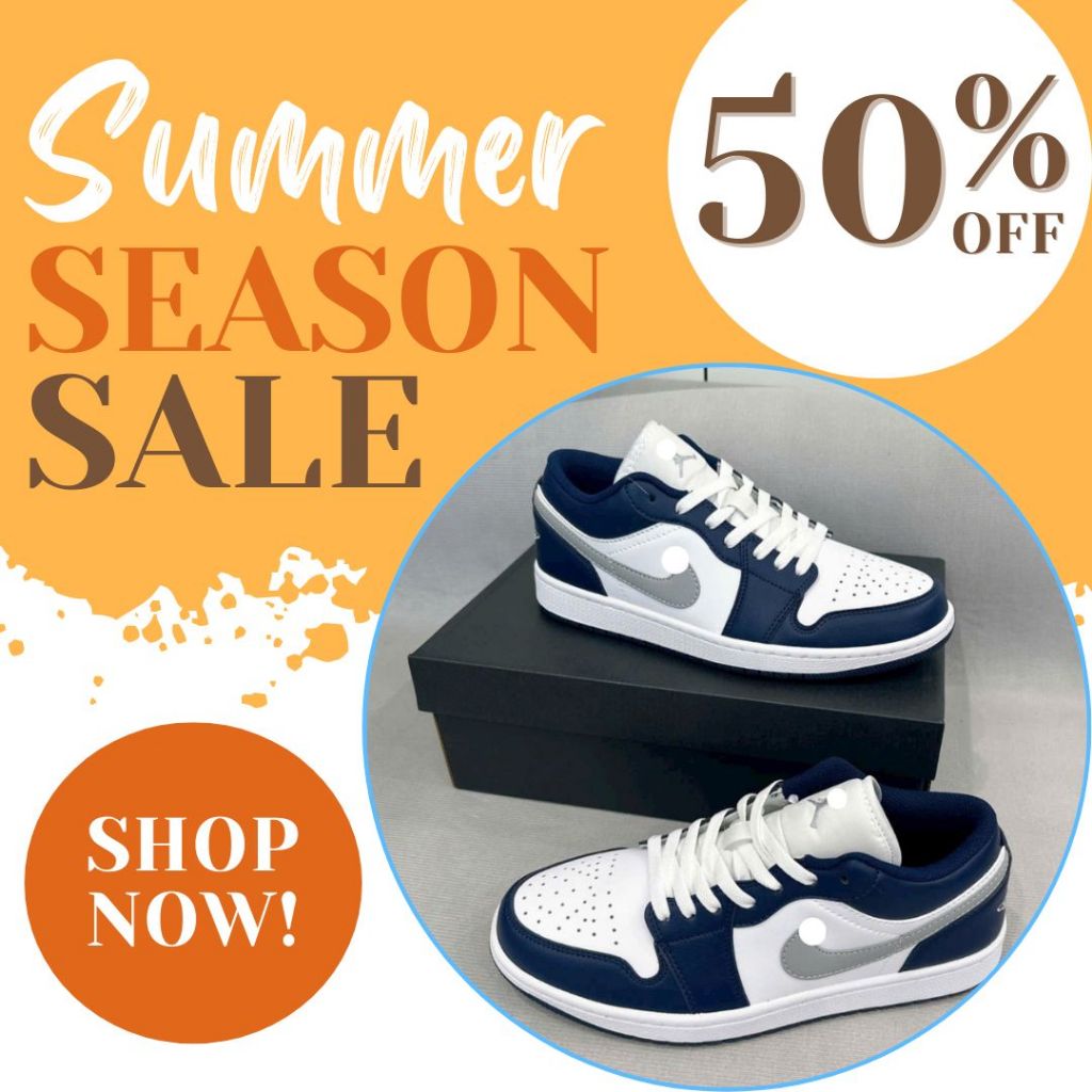 Giày Sneaker _JD1 Midnight Navy, Giày Thể Thao _JD1 Midnight Navy Vệt Xám Phong Cách Basic Cân Mọi O