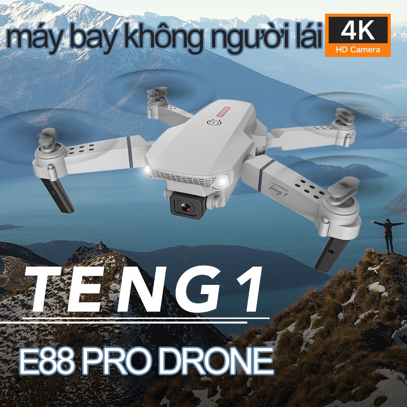 Máy Bay Flycam máy bay không người lái E88 Pro Max Drone camera 4k mini trang bị came Một máy bay