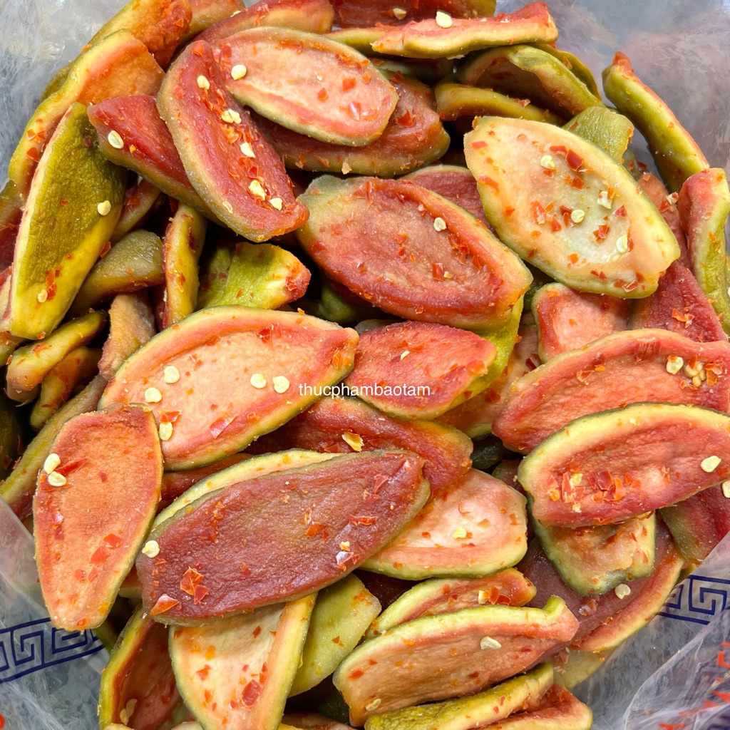 (Kho Sỉ) Ổi Sấy Dẻo Ruột Đỏ Muối Ớt - hàng loại 1