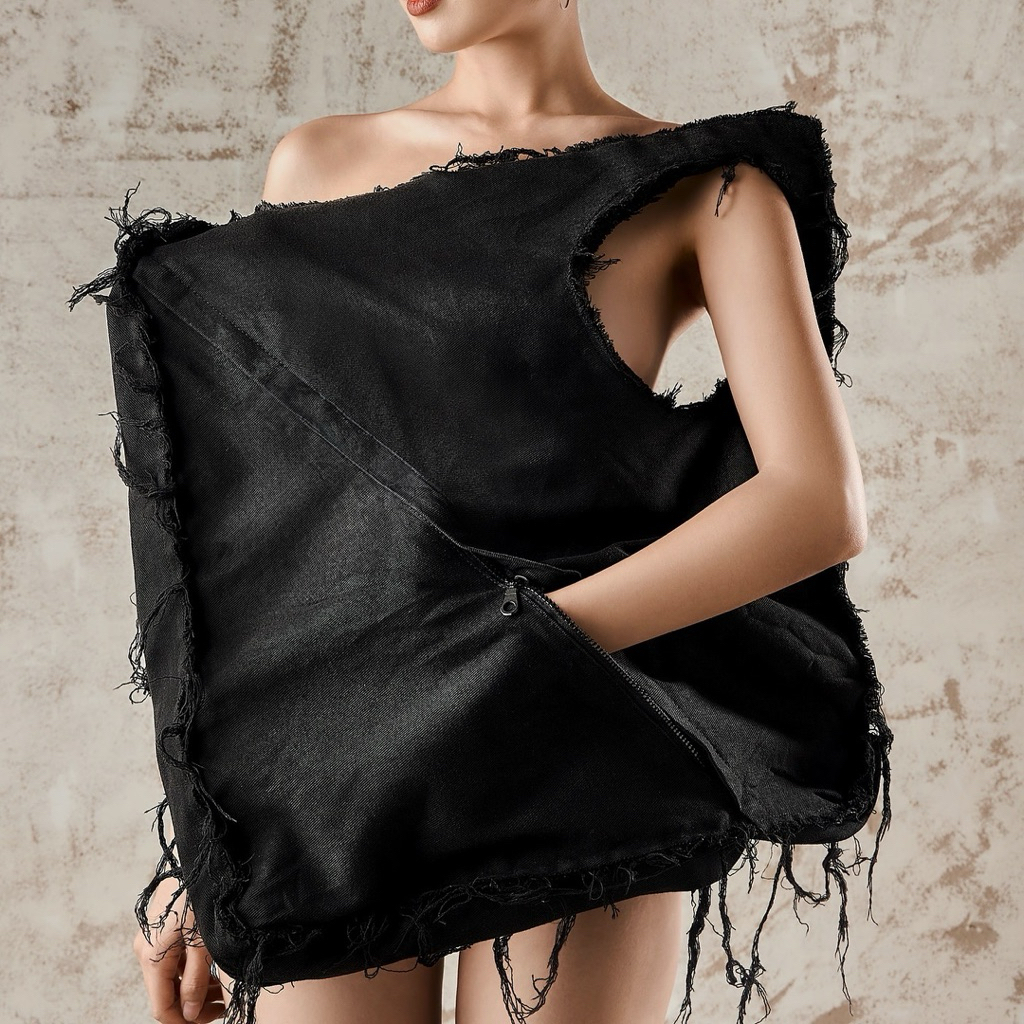 TÚI JEANS BẤT ĐỐI XỨNG ĐEO VAI OFF BALANCE BAG (SNAMO - SEALED)