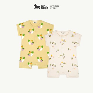 NinuNapz - Áo liền quần ngắn tay cao cấp cho bé từ 6M-24M - Vải sợi tre pha cotton siêu mềm mịn êm ái 