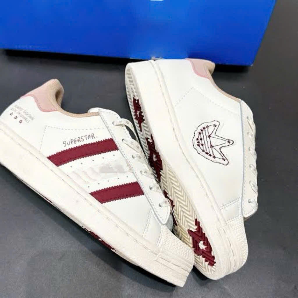 Giày Sneaker _Ad-i Superstar Sò Đỏ mận siêu đẹp FullBox giá tại xưởng
