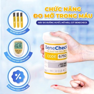  Hộp 10 Que Thử Mỡ Máu Cholesterol Cho Máy đo Benecheck 3 in 1  date 02 2026  - Hàng Chính Hãng tại Siêu Thị Y Tế 