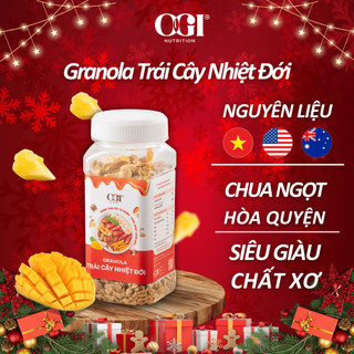  Granola Siêu Hạt Vị Trái Cây Nhiệt Đới – Giòn Rụm Trái Cây Tự Nhiên – Ngũ Cốc Dinh Dưỡng Ăn Sáng & Ăn Vặt Healthy – OGI 
