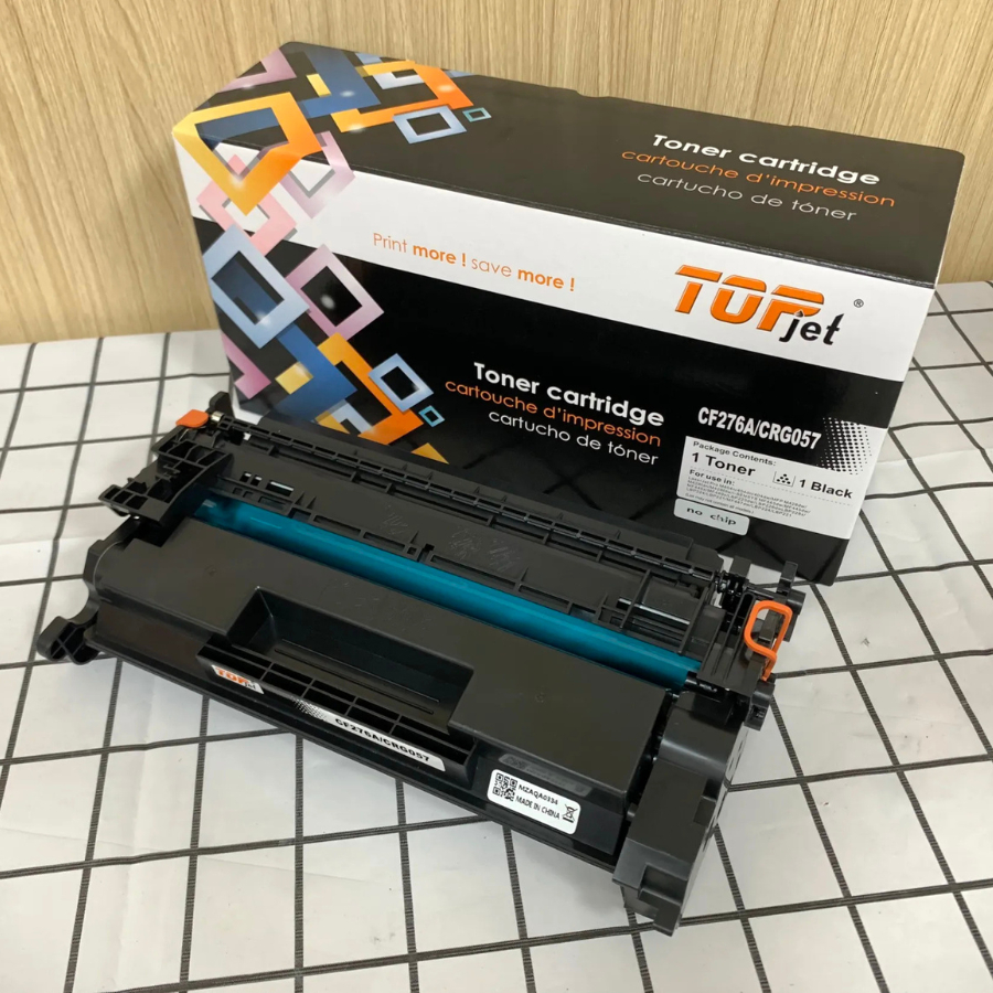 Hộp mực Topjet CF276A/CRG057 không Chíp cho máy in HP LaserJet/CANON i-SENSYS/CANON LBP