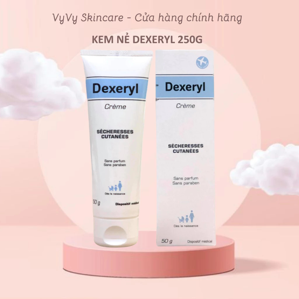Kem dưỡng da chống nẻ chàm dexeryl Glycerol Vaseline Paraffine creme 250g Pháp