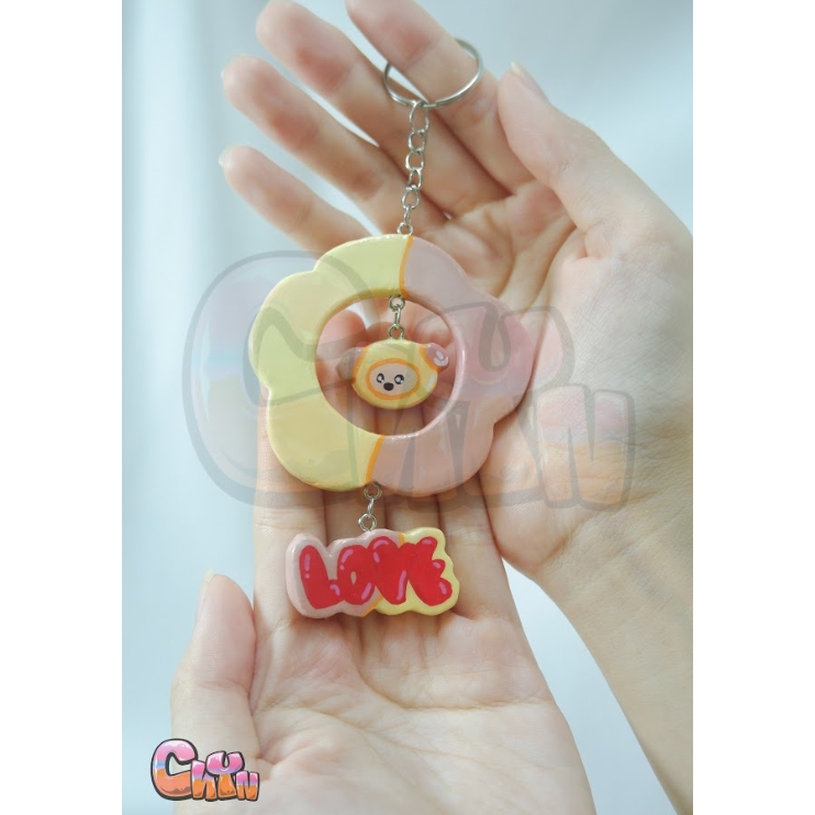 Móc Khoá/ Móc Điện Thoại Handmade CHUÔNG GIÓ HÌNH THÚ Bằng Đất Sét Ladoll