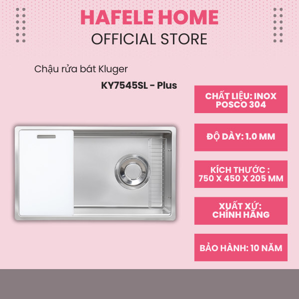 Chậu Rửa Chén Kluger KY7545SL Plus – Công Nghệ Super Linen – Chống Xước – Sang Trọng