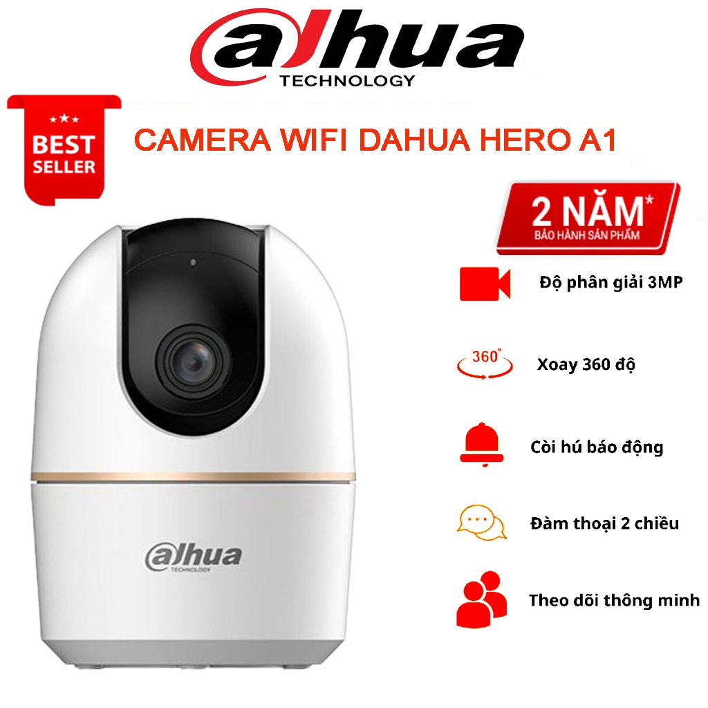 Camera Wifi 360 Độ Dahua DH-H3AE/ H5AE 3MP/ 5MP Phát Hiện Người Và Thú Cưng, Đàm Thoại 2 Chiều
