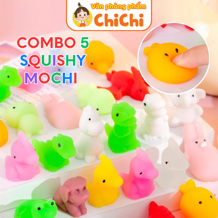 Combo 10 mochi squishy siêu mềm 🌈 squishy bóp giảm căng thẳng xả stress dễ thương đồ chơi squishy mi