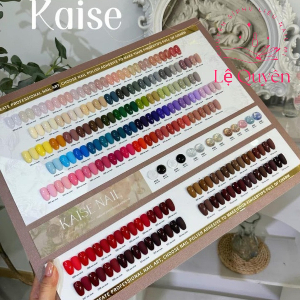 Sét Sơn Gel Kaise 120 Màu Chính Hãng , Sơn Móng Tay 120 Màu Kaise Cao Cấp, Chất Gel Mịn ,Tone Màu Đẹ