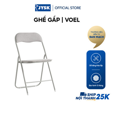 Ghế gấp | JYSK VOEL | thép/vải polyester | vàng cát nhạt | R44xS45xC81cm