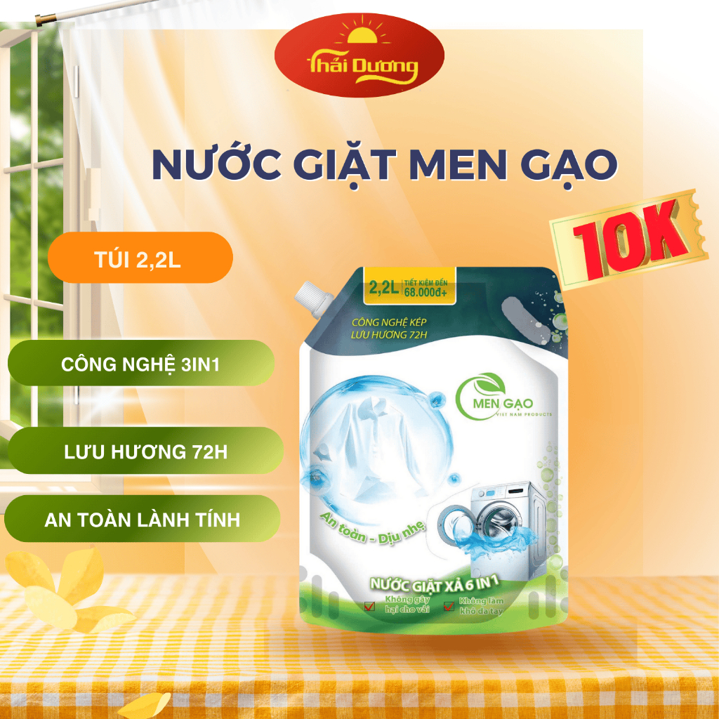 [Giá mở bán ] Nước Giặt Men Gạo 6in1 Enzim