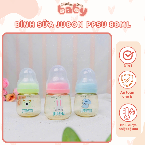 Bình sữa cho bé sơ sinh JUBON PPSU 80ml
