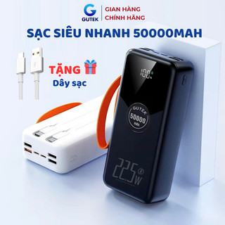  Sạc dự phòng 50000mAh Sạc nhanh 22,5W 120W dung lượng lớn có sẵn dây sạc - Gutek GT230 